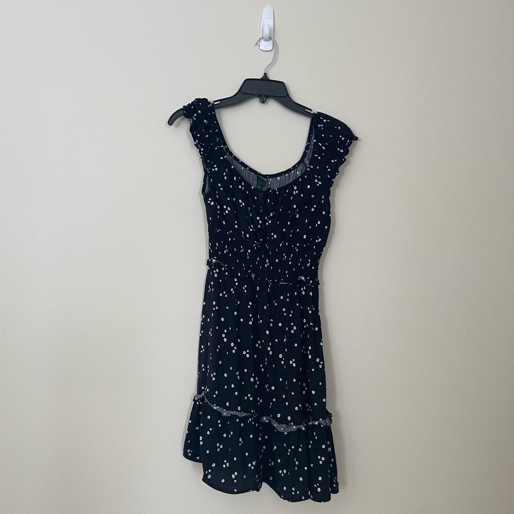Target Black White Floral Dress size XS